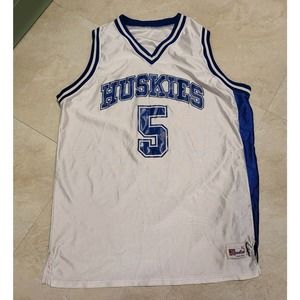 Vintage 90s UConn Huskies Connecticut Basketball‎ #5 Speedline Jersey Size XL